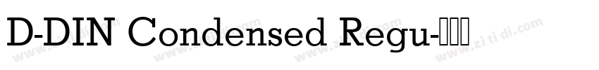 D-DIN Condensed Regu字体转换